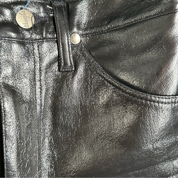 RARE‼️ Vintage Faux Leather Wranglers As Seen On Kim K - Picture 7 of 9